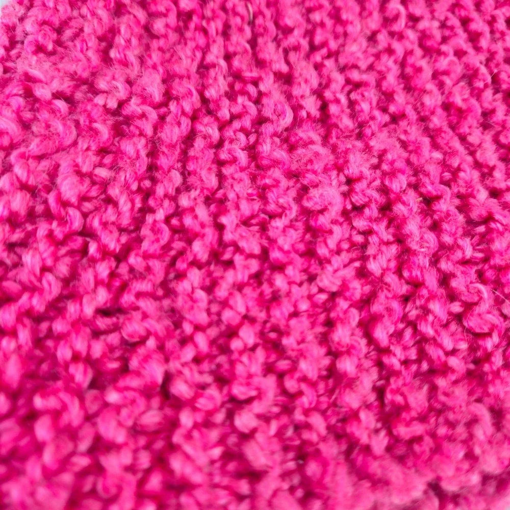 Handmade Soft Chunky Knit Slouchy Beanie Hat Bright Pink Unisex ‎ Crochet
